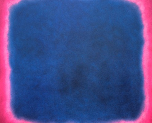 Blau auf Magenta - Öl auf Leinwand - 100 x 100 - 2013