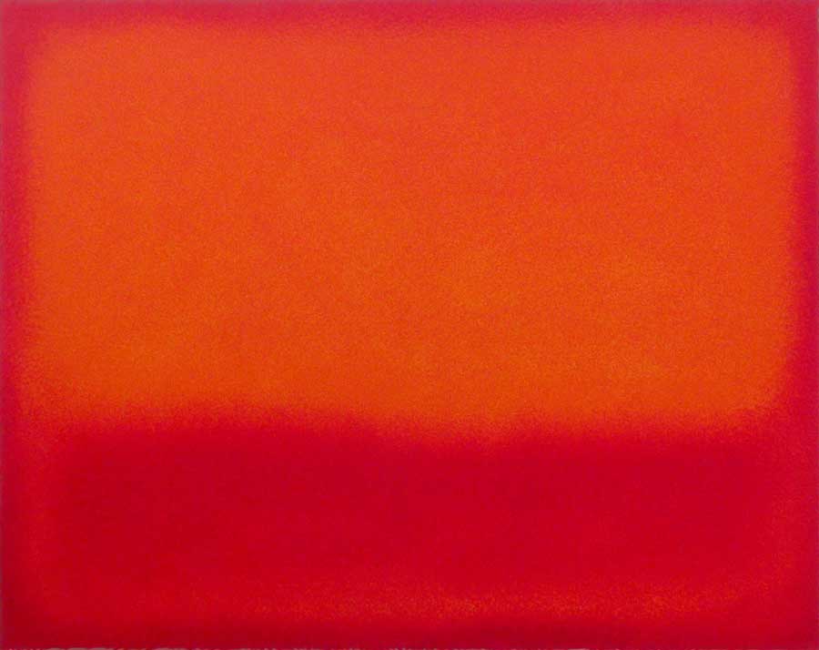 Orange-auf-Rot- 2014 - Öl auf Leinwand- 100x80
