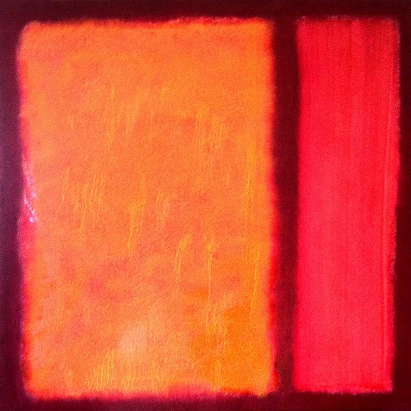 color-field-painting-orange-rot